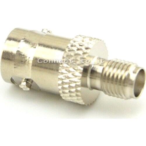 5 pieces/lot) Nickel Plated SMA Female to BNC Female Straight Connector RF Coax Adapter