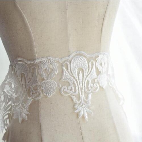 5 Yards/lot 15cm Width Lace Fabric Off White Sweet Wedding Lace Trim DIY Craft Materials Clothing Accessories Lace Embroidery