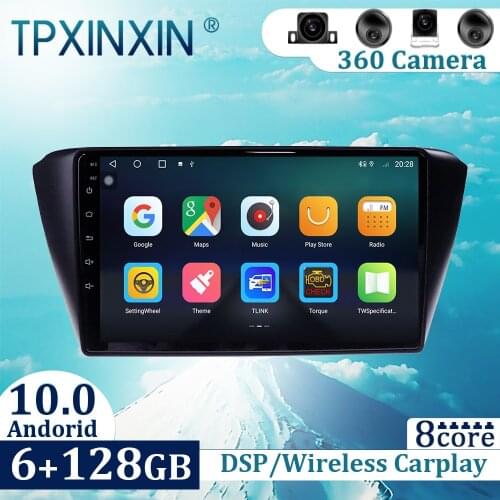 6+128GB For Skoda Fabia 2015-2019 Android 10 Carplay Radio Player Car GPS Navigation Head Unit Car Radio with Screen