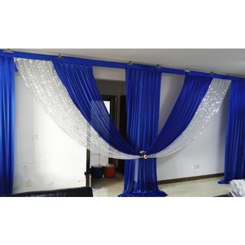 6M wide 3M height silver sequin swag wedding stylist swags for backdrop Party Curtain Celebration Stage backdrop drapes
