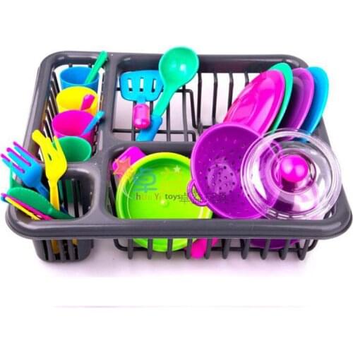 Free Shipping 28pc Kids Cutlery Role Play Toy Set Kitchen Utensil Accessories Pots Pans