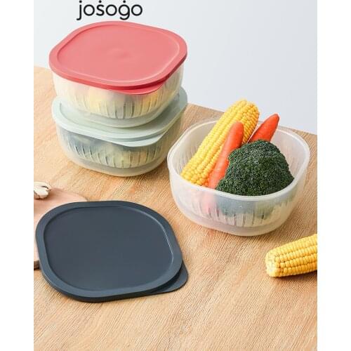 Household Double-Layer Drain Basket Washing Basin Kitchen Plastic Wash Dustproof with Cover Vegetable Storage Box Crisper