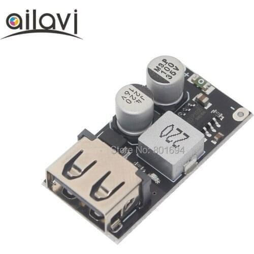 DC-DC 6V-32V Power Buck Module12V24V To QC3.0 Fast Charging Single USB Charging Converter Board Apply For iPhone Huawei FCP