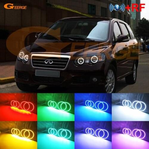 For Chery B14 Eastar CrossEastar Rely V5 2006-2011 RF remote Bluetooth APP Ultra bright Multi-Color RGB LED Angel Eyes Day Light