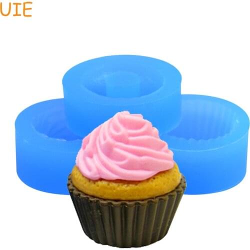 GYL159/157/158U One Set 3Pcs Cupcake Mold 3D Silicone Flexible Mold Whipped Cream 25mm Deco Kawaii Sweets Mold