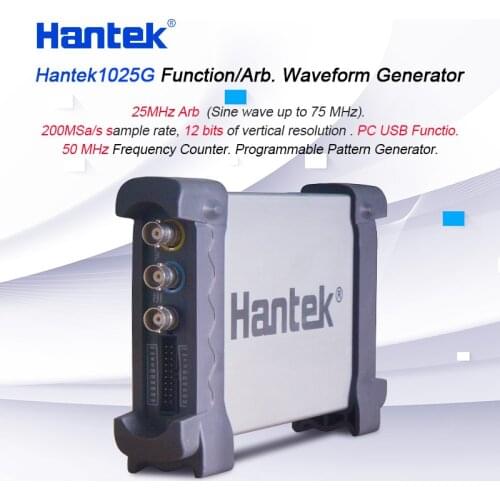 Hantek1025G PC USB Function/Arbitrary Waveform Generator 25MHz Arb. Wave 200MSa/s DDS Sine wave up to 75 MHz