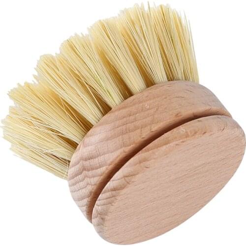 Kitchen Creative Bamboo Handle Cleaning Brush Scourer Pan Dish Bowl Pot Brush Household Kitchen Cleaning Tools