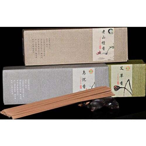 Natural Line Incense Sandalwood Wormwood Agilawood Scent Stand Sticks Incense Home Yoga Sleep Aid Clean Air Wood Packing Wrap