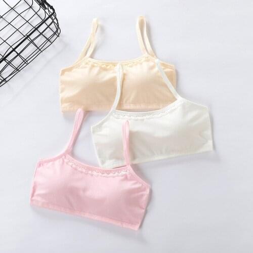 Lace Teen Bra Tops Crop Teens For Girls Undies Young Teenage Underwear Cotton Lingerie Kids Training Bra Teenager Clothes