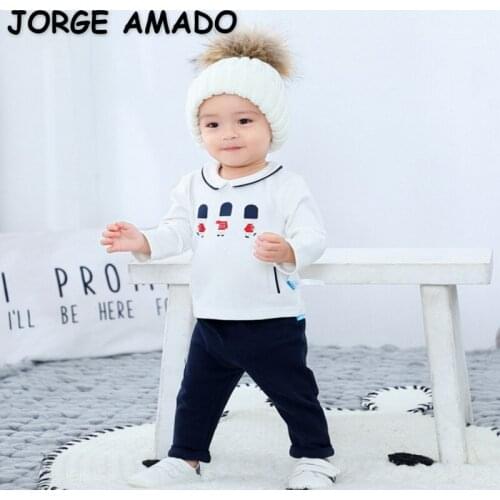 2021 New Autumn Baby Girls Boys 2-pcs Sets Cartoon Rank-and-file Soldiers Long Sleeves Top + Pants Outwear Newborn Clothes E6637