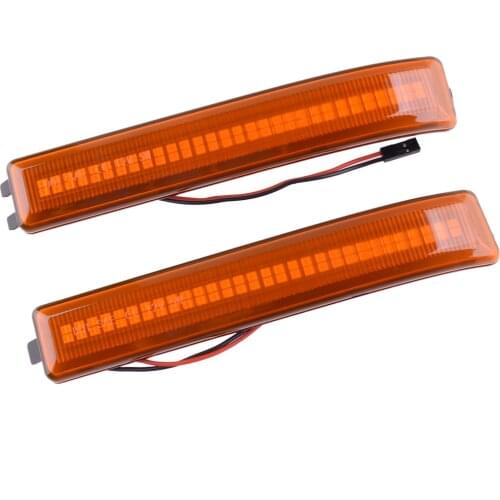 Pair LED Sequential Orange Lens Side Mirror Signal Marker Light Fit For Ford F-150 Lincoln Mark LT 9L3Z-17E749-AA 9L3Z-17E748-AA