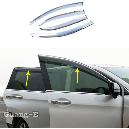 For Jaguar F-PACE F Pace 2016 2017 2018 2019 2020 Car Styling Stick Plastic Window Glass Wind Visor Rain/Sun Guard 4pcs