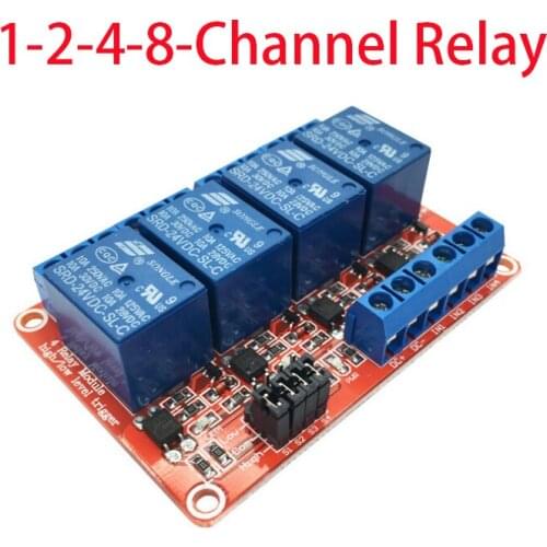 1 2 4 8-channel5V 12VRelay Module Board Shield with Optocoupler Support Arduino ElectronicsDIY Low-level Trigger Expansion Board