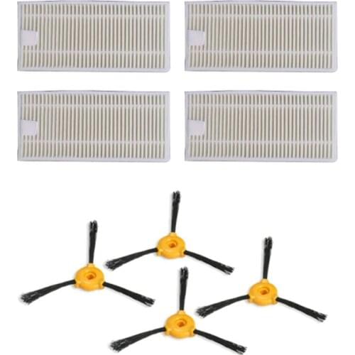 Robotic Vacuum Cleaner with Side Brush Hepa Filter for Conga Slim 890 /750 Robotic Vacuum Cleaner Parts