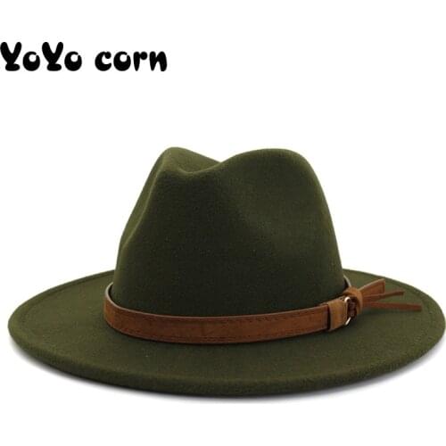 YOYOCORN Export to North Shading hats Lady fashion beach hat Unisex Jazz hat British Belt Vintage Trilby flat brimmed straw cap