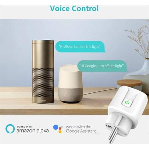 1 Pcs 16A WiFi Smart Plug Outlet Tuya Smart Timing Remote Control Home Appliances Works with Alexa Google Home No Power Monitor