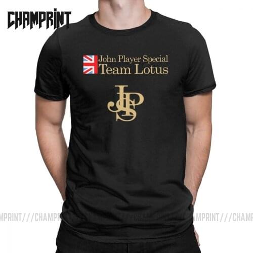 Unique John Player Special Team Lotus T-Shirts Men 100% Cotton T Shirts John Player Team Car Helmet Short Sleeve Tee Shirt Gift