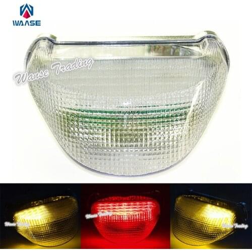 Waase E-Mark Tail Brake Turn Signals Integrated Led Light Clear For 2000 2001 2002 2003-2005 KAWASAKI Ninja ZX12R ZX-12R ZX1200