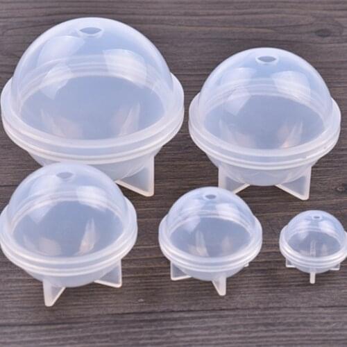 5pcs/ set Ball Shape Silicone Mold Pendant Mould For Resin with Real Flower DIY Jewelry Making Tools Craft Cake Moulds Bake Tool