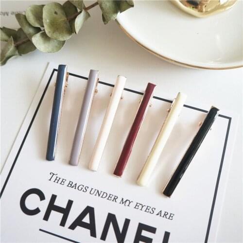 6cm Women Girls Solid Color Fine Hair Clips Elegant Side Clip Hairpin Barrettes Styling Tools Hair Accessories Headwear