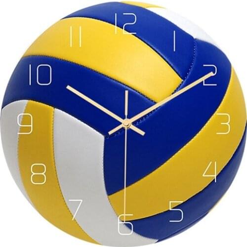 Volleyball Acrylic Silent Wall Clock Bedroom Living Room Clock Birthday Christmas Gifts Present for Kids Room Decor