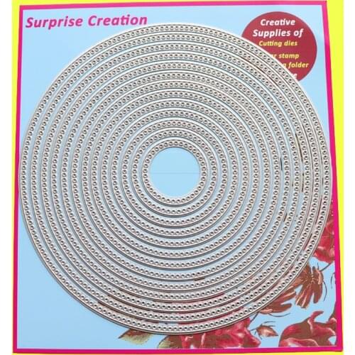 Large Cutting Dies Dotted Circle Scrapbook Cardmaking DIY Paper Craft Metal Stencil