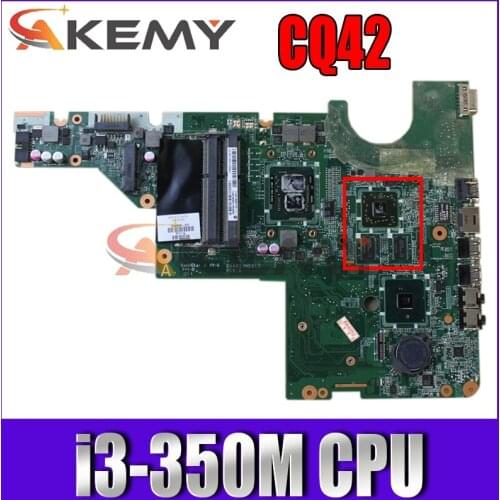For HP G42 CQ42 CQ62 Laptop Motherboard DAAX1JMB6C0 634649-001 With i3-350M CPU HD6370M 512MB GPU DDR3 MB 100% Tested