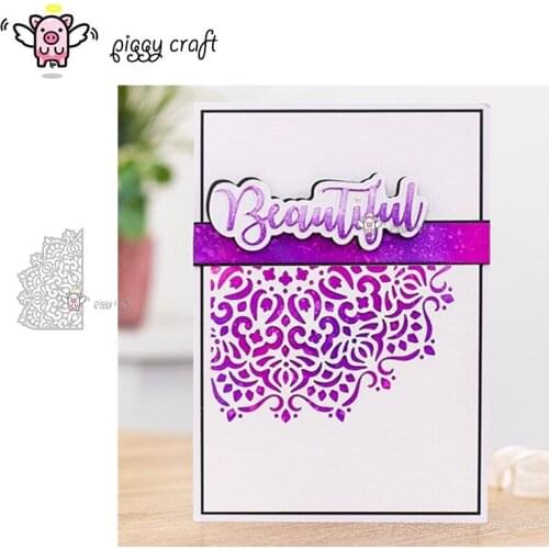 Piggy Craft metal cutting dies cut die mold 2Pcs Lace frame Scrapbook paper craft knife mould blade punch stencils dies
