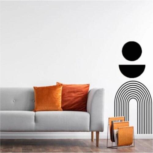 Geometric Wall Decoration Wall Stickers Bohemian Color Block Wall Stickers-detachable Wall Stickers, Abstract Modern Wall Art