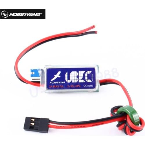 HOBBYWING 5V / 6V RC UBEC 3A Max 5A Lowest RF Noise BEC Full Shielding Antijamming Switching Regulator