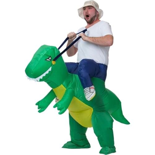 Dinosaur Costume Adult Inflatable Dino Costumes Halloween Costume for Men Woman Cosplay T rex Funny Party Dress TV show outfit