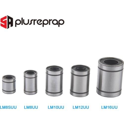 LM8SUU LM10UU LM12UU LM16UU Linear Bearing Bush Bushing for 3D Printer Parts