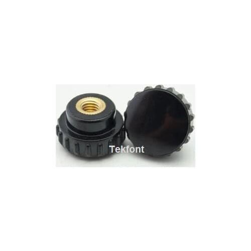 M6x22 Female or M5x22 Female Bakelite,Knurled grip knob,Bakelite lobe knob