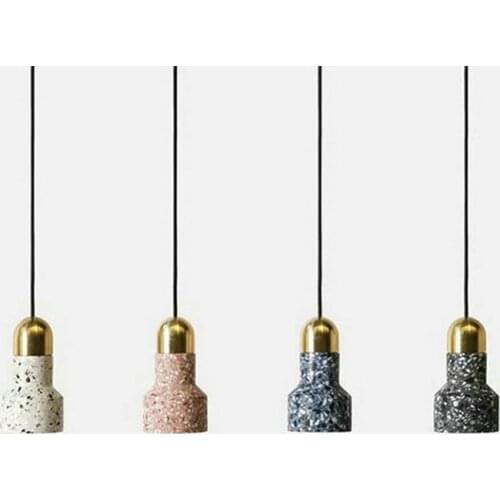 Minimalist Modern Cement Small Black White Pink Blue Pendant Light for Bedroom Dining Living Room Kitchen Hall Counter Home Deco