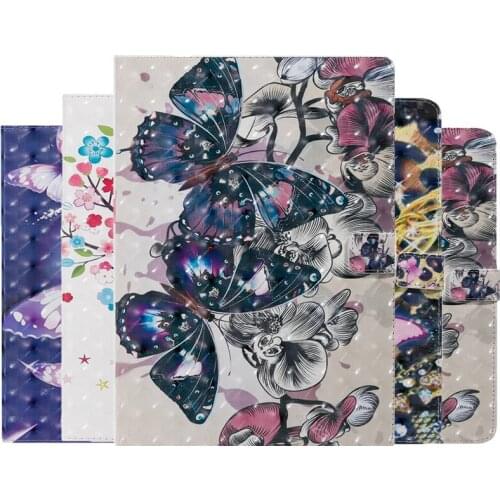 3D Fashion Printed PU Leather Case For Samsung galaxy Tab S5E 10.5 2019 T720 SM-T720 T725 With Card Slots Tablet case +Film Gift