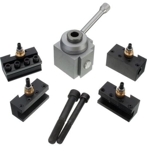 Mini Quick Change Tool Post Holder Kit Set Aluminum Alloy Tool Post Lathe Tools