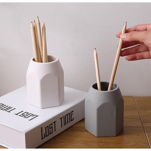Pen Holder Shatterproof Silicone Simplicity Pen Organizer Box Office Desk Pen Organizer Holder Pencil Box School Supplies