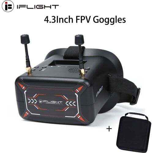 IFlight 4.3inch FPV Goggles NTSC 40CH 5.8GHz with DVR Function Built-in 3.7V/2000mAh battery/ 5.8GHz 40ch Receiver for FPV Drone