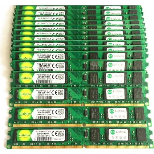 Kinlstuo DDR2 2GB Ram 800Mhz PC2-6400 240Pin 1.8V CL6 Desktop Memory New RAMs ddr2 2gb wholesale price