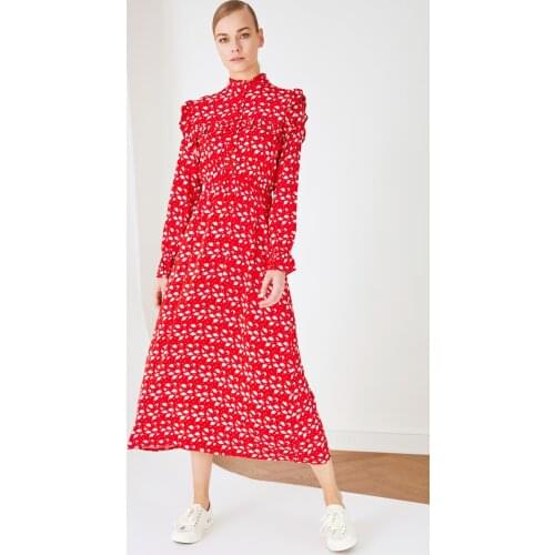 Trendyol Shirt Collar Viscose Dress TCTSS21EL3446