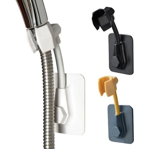 Adjustable Shower Bracket Bathroom Shower Base Hook Wall Mounted Seamless Paste Showerhead Holder