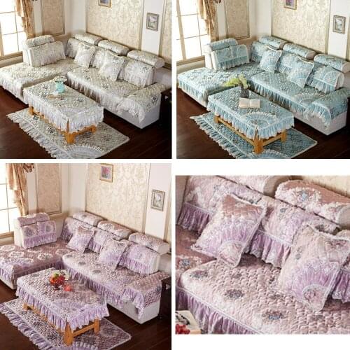 Luxurious royal sectional sofa cover High-grade jacquard Cushion pillowcase couch covers for sofas tablecloth furniture covers