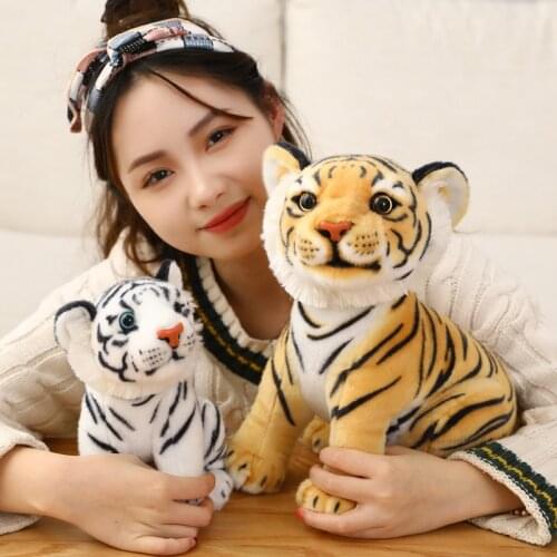 1pc 23/27/33cm Sitting Tiger Plush Toys for Children Kids Cute Stuffed Animal Doll Baby Creative Gift Home Decor Christmas Gift