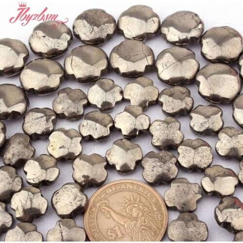 12mm 16mm Smooth Cross Shape Pyrite Beads Natural Stone Beads For DIY Necklace Bracelets Woman Jewelry Making 15" Free Shipping