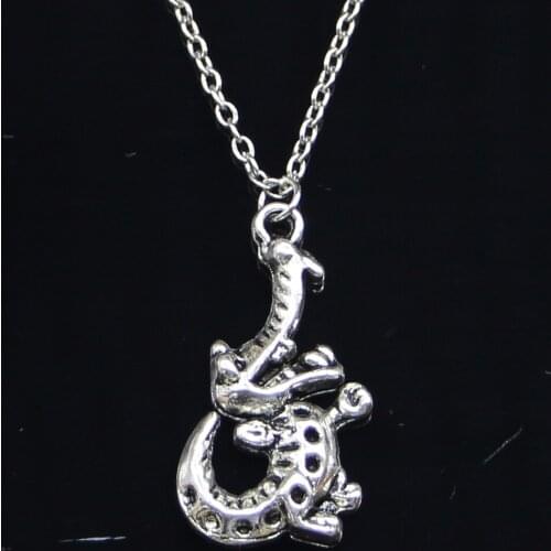 20pcs New Fashion Necklace 34x18mm alligator crocodile Pendants Short Long Women Men Colar Gift Jewelry Choker