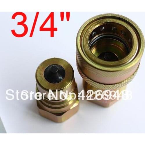 3/4'' BSP Hydraulic Quick Coupler ISO7241A ,3000PSI CLOSE TYPE QUICK COUPLING,Compatible with PARKER 6600 FASTER ANV
