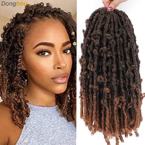 Butterfly Locs Crochet Hair Blonde Ombre Color 1b/27/30/Burgundy Black 4 Colors Can Choose Butterfly Bob Faux Locs Braiding Hair