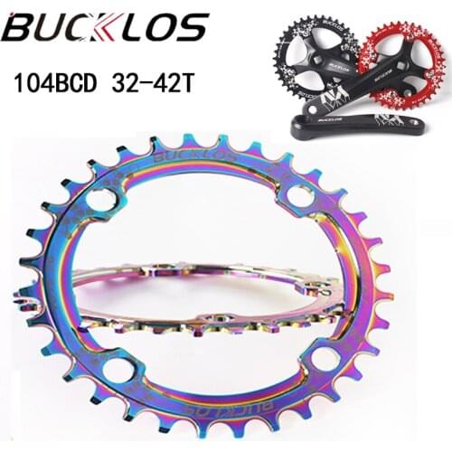 BUCKLOS MTB 104 BCD Chainring Lightweight Narrow Wide Chain Ring 32T 34T 36T 38T Bicycle Chainwheel Bike Crankset Part