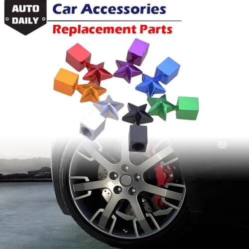 4 Piece Tire Valve Stems Caps Stylish Car Wheel Tire Valve Cover Aluminum Universal Decorative Car Accessories Pentastar