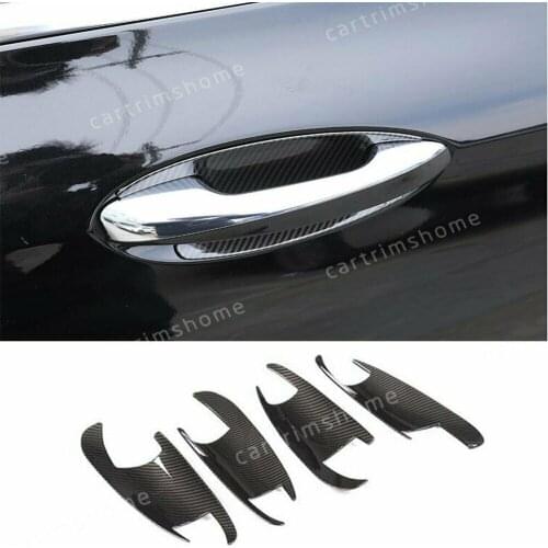 Carbon fiber Door Handle Bowl Cover ForMercede Benz C E GLC Class W213 2008-2014